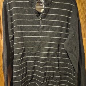 Men's Eddie Bauer Black Striped Sweater
